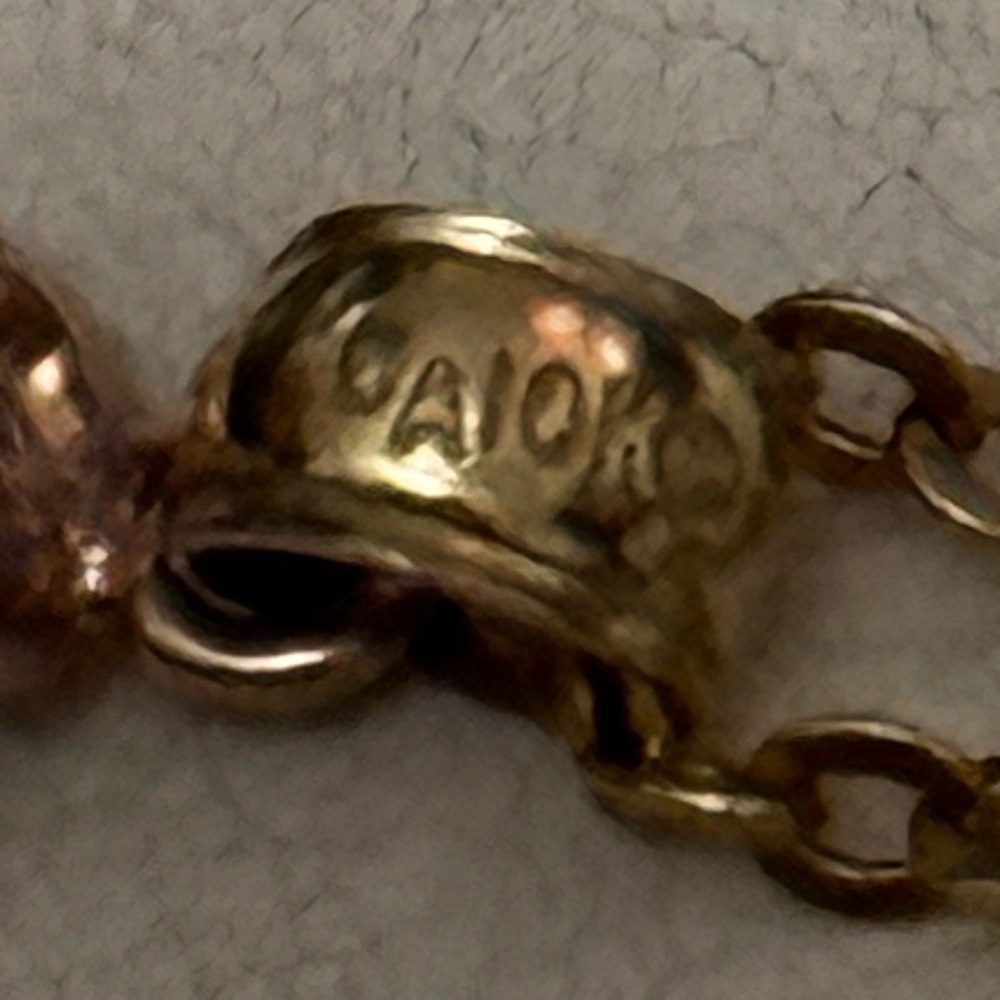 Like New Necklace-Single Rose Detail-2 Toned Yellow Gold/Rose Gold with Chain - Picture 4 of 15